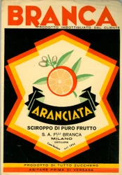 Werbung für Branca Orangengetränk