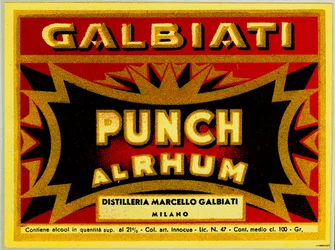 Werbung für Rum-Punsch Marcello Galbiati (Chromolithographie)
