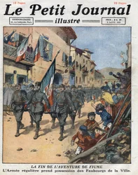 Als Folge des Rapallo-Vertrags wurde Fiume (Rijeka) ein freier Staat, die italienische Armee, die gerade Gabriele d