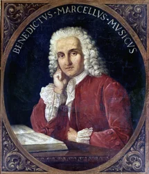 Benedetto Marcello (1686-1739) italienischer Komponist anonymes Gemälde des 18. Jahrhunderts. Venedig