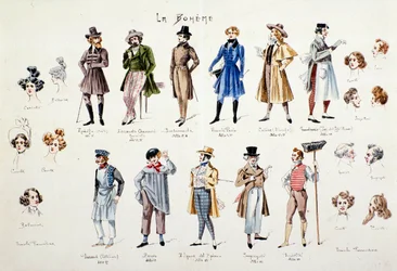 Figuren aus Puccinis Oper „La Bohème“ (1896)