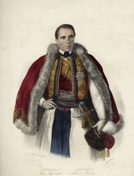 Danilo von Montenegro (1826-1860) (Danilo Aleksandar Petrović-Njegoš) - Danilo I., Fürst von Montenegro - 1853 - 40,7x30,9 - Privatsammlung