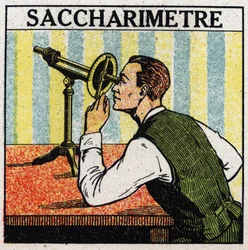 Doppelbrechung: Saccharimeter. Anonyme Illustration von 1925. Private Sammlung.