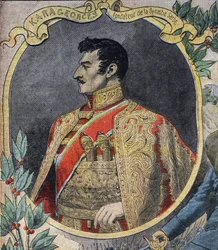 Erster Weltkrieg 1914-1918: Porträt von Georges Petrovic genannt Karageorges (1752-1817), serbischer Staatsmann und Gründer der Karadordevic-Dynastie. Gravur in „Le Petite Journal“