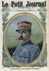 Erster Weltkrieg 1914-1918. Porträt von General Auguste Dubail (1851-1934). In „Le Petite Journal“, am 5.03.1916. Private Sammlung