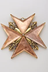 Großherzogtum Toskana - Orden des Heiligen Stephan: Kreuz des Priors oder Ballei - Vorderseite - Modell des 17. Jahrhunderts - Goldbronze, Kupfer und Kristall - Privatbesitz