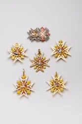 Königreich beider Sizilien - Orden des Heiligen Januarius - Hohe: Juwel bestehend aus einer Platte des Ordens des Heiligen Januarius und einer Platte des Konstantinischen Ordens des Heiligen Georg