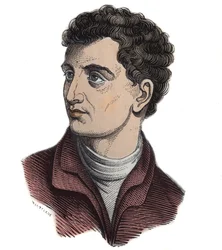 Leone Battista Alberti (1404-1472). Italienischer Mathematiker, Architekt, Maler und Schriftsteller. Gravur