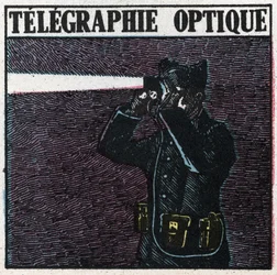Lichtsignale: Optische Telegrafie. Anonyme Illustration von 1925. Private Sammlung.
