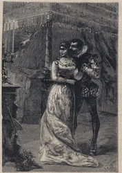 Lucrezia Borgia mit ihrem ersten Ehemann Giovanni Sforza d