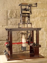 Modell eines Jacquard-Webstuhls