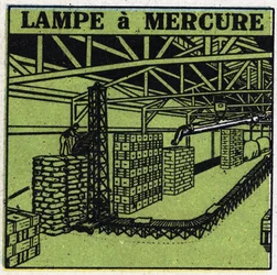 Neue Gaseigenschaften: Quecksilberlampe. Anonyme Illustration von 1925. Private Sammlung.