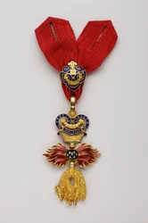 Orden vom Goldenen Vlies: Österreichisches Goldenes Vlies - Reduziertes Abzeichen - 1850-1900 - Gold und Emaille - Privatbesitz