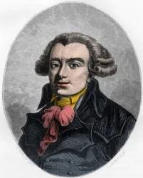 PIERRE VICTORIEN VERGNIAUD französischer Revolutionsstaatmann - Porträt von Pierre Victorien Vergniaud (1753-1793), französischer Politiker Girondin - Gravur von 1863 in „The Red Book - Histoire De L