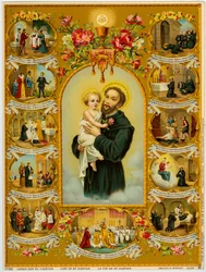 Heiliger Cajetan, Gaetano dei Conti di Tiene, Gründer der Theatiner (Chromolithographie)