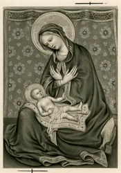 Fromme Bild: Die Jungfrau und Jesus