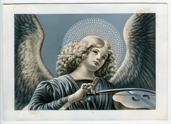 Ein musizierender Engel (Druck)