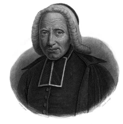 Porträt von Abbé Jean Godinot (1661-1749) in „Portraits et histoire des hommes utile: hommes et femmes de tous pays et de tous conditions, qui ont acquis des droits à la reconnaissance des hommes“ veröffentlicht und verbreitet von Societe Montyon et Frankl