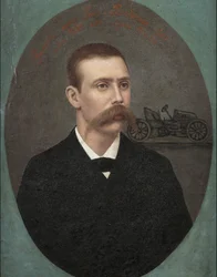 Porträt des französischen Rennfahrers Henri Fournier (1871-1919)