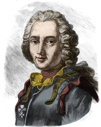 Porträt von Claude, Ritter und dann Graf von Forbin (1656 - 1733), französischer Seemann. Stich aus dem 19. Jahrhundert. Private Sammlung.