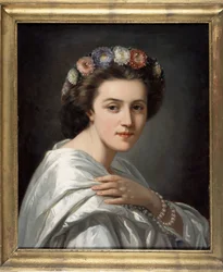 Porträt von Eleonora Duse (1858-1924), italienische Schauspielerin. Anonymes Gemälde aus dem späten 19. Jahrhundert. Private Sammlung.