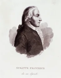 Porträt von Francesco Durante, italienischer Komponist. Nach einem Gemälde. 19. Jahrhundert. Mailänder Privatsammlung