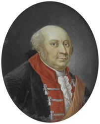 Porträt von Friedrich Wilhelm II. von Preußen - Porträt de Frederic Guillaume II (Friedrich Wilhelm) (1744-1797), König von Preußen Gouache auf Porzellan anonym 18. Jahrhundert Dim 12,7 cm Private Sammlung