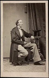 Porträt von Hans Christian Andersen (1805-1875), Anonym. Fotografie, ca. 1865. Private Sammlung