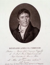 Porträt des italienischen Komponisten Bonifazio Asioli (1769-1832)