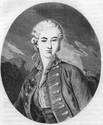 Porträt von Jeanne Becu, Gräfin (oder Madame) du Barry (1743-1793), letzte Mätresse von Ludwig XV. - Gravur von 1863 in „Das Rote Buch - Geschichte des Schafotts in Frankreich“ von Dupray de La Maherie. Private Sammlung