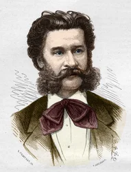 Porträt von Johann Strauss II., österreichischer Musiker