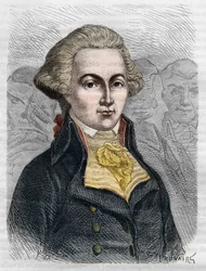 Porträt von Marguerite Elie Guadet, französische Politikerin (1758-1794). Gravur von 1866 in „Histoire de la Révolution française“ von Adolphe Thiers. Private Sammlung.