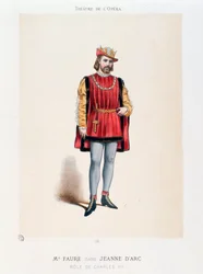 Porträt von Herrn Faure als König Karl VII. in der Oper „Johanna von Orleans“ von Honegger