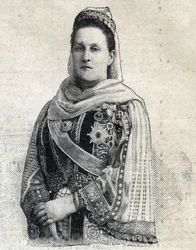 Porträt von Olga Konstantinowna von Russland (1851-1926), Königin von Griechenland. Gravur in "Le Petit Parisien"