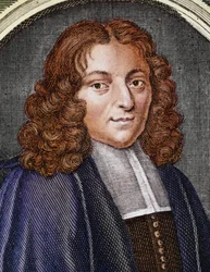 Porträt von Pierre Bayle, französischer Schriftsteller und Philosoph (Gravur)