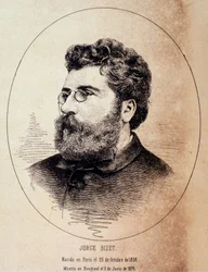 Porträt des englischen Komponisten Georges Bizet (Zeichnung nach Fotografie)