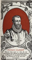 Porträt des französischen Malers Francois Clouet (1510-1572). Gravur von 1914.