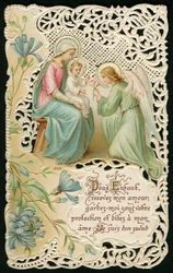 Gebet zu Jesuskind (Chromolithografie)