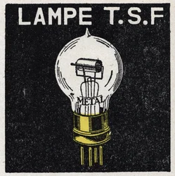 Die T.S.F.: T.S.F.-Lampe. Anonyme Illustration von 1925. Private Sammlung.