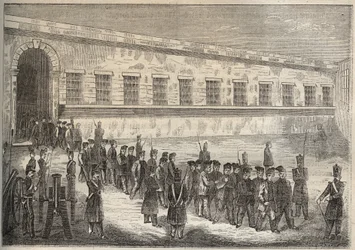 Das Straflager von Rochefort im 19. Jahrhundert. Gravur in 