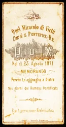 Huldigung an Papst Pius IX. Andachtsbild. 19. Jahrhundert. Private Sammlung