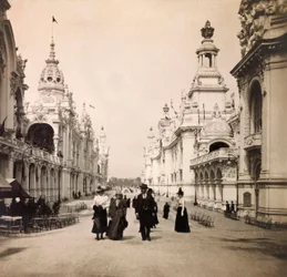 Weltausstellung von 1900 in Paris: Esplanade des Invalides. Private Sammlung