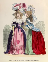 Frauenkostüme halb-negligé im Jahr 1787