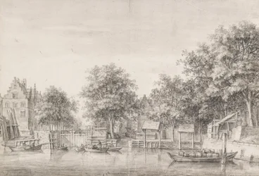 Blick auf die Sint-Anthoniessluis in Amsterdam