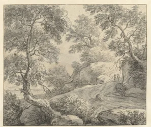 Hügelige Landschaft mit einer kurvigen Straße