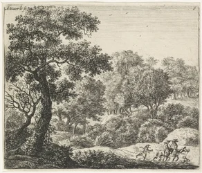 Zwei Reiter auf einem Waldweg