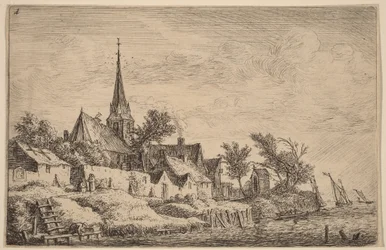 Dorfkirchturm am Meer