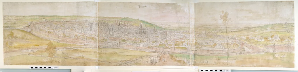 Panoramablick auf Brüssel von Norden, 1558