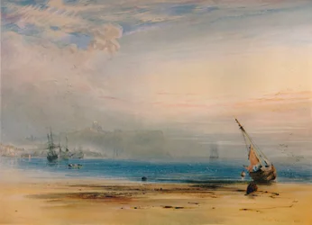 Scarborough von der Bucht aus gesehen