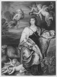 Lady Digby, aus dem Bild in der Königlichen Sammlung (Gravur)